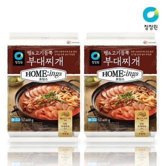 청정원 호밍스 햄고기 듬뿍 부대찌개 600g 2개