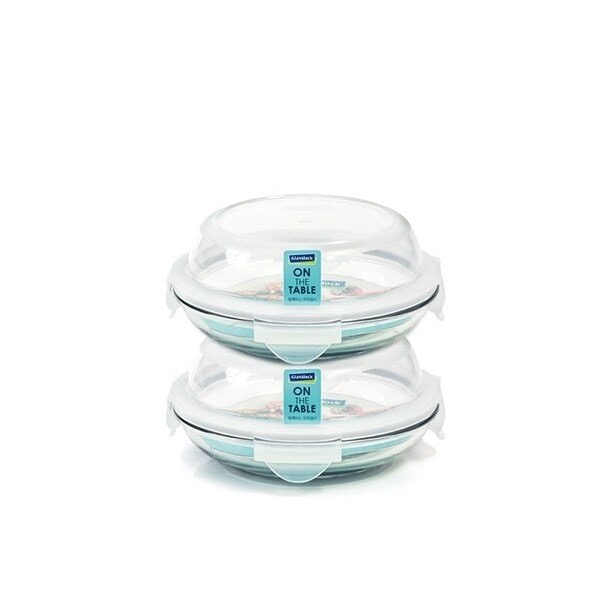 글라스락 온더테이블 원형 350ML 2조 세트