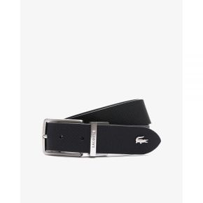 5019454 Lacoste Chantaco Reversible Wide Buckle Belt - Noir