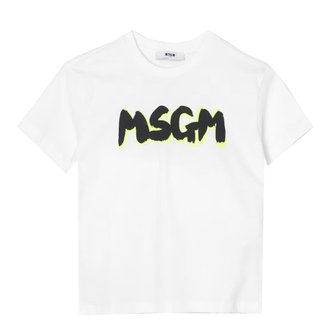 MSGM 24SS 키즈 여성 로고 프린팅 티셔츠 S4MSJBTH224 001