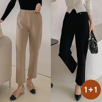  1+1 조르지오페리 여성 겨울 하이웨스트 9부 밴딩 슬랙스 팬츠 3컬러 5사이즈 Bon-2508s2