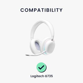 kwmobile 2x 헤드폰 커버- 대응 Logitech G735 교환용 이어패드