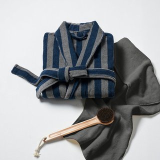 JAJU 스트라이프 테리 가운_네이비 J625902000156