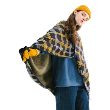 노르딕아일랜드(NORDIC ISLAND) Plaid Blanteau - Navy