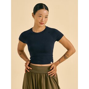 Tween Twist Crop Top (Deep sea)