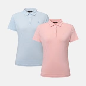 [DENNIS] 25SS 여성 클래식핏 원포인트 반팔 카라티_NAQMLTS079