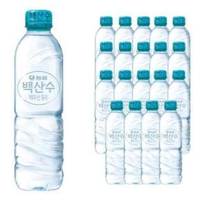 농심 백산수 500ml 20입 생수 무라벨 .