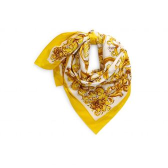 이스퀘어 4750669 DolceGabbana Majolica Print Cotton Scarf