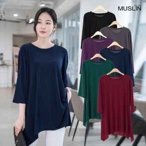 엄마옷 아이스 베이직 7부 롱티셔츠 MQG111329 마담 미시옷 중년여성의류 빅사이.._P317817792