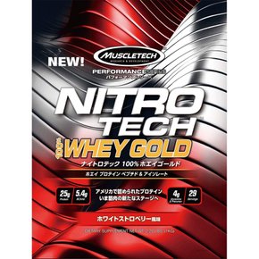 MUSCLETECH NITROTECH 100% WHEY GOLD 1㎏ 화이트 딸기 맛