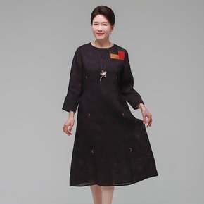 더하랑 다래드리 여름 인견 원피스 브라운