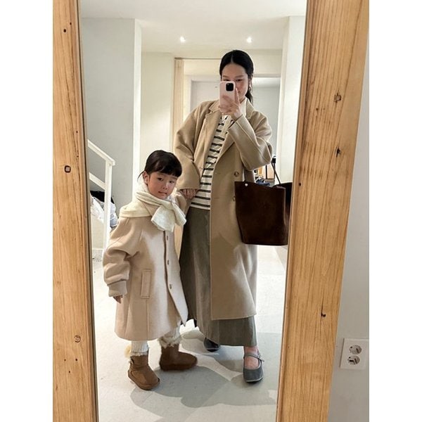 [KIDS] Knit Hood Point Coat