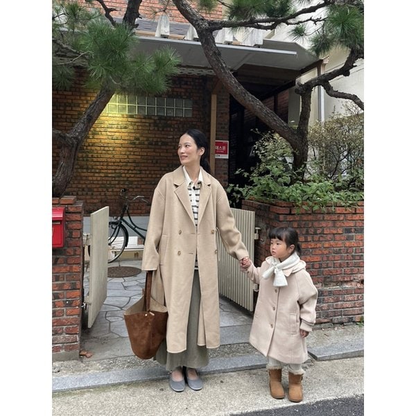 [KIDS] Knit Hood Point Coat