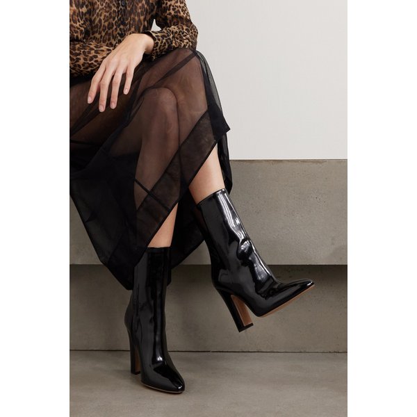 라비니아 페이턴트 가죽 앵클 부츠 46376663162896832