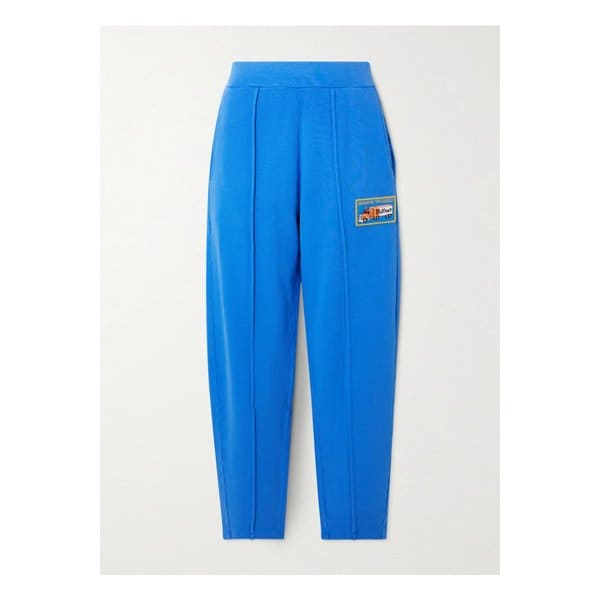 더 퀵키 핀 업 배럴 플러드 아플리케 코튼 저지 스웨트팬츠 블루 46376663162981621