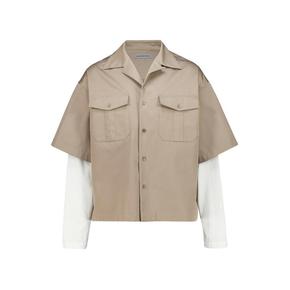 26FW 발렌시아가 셔츠 A001ZT TSP139509 BEIGE WHITE