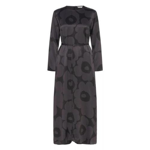 마리메꼬 롱 원피스 Marimekko Mennyt Unikko 드레스 블랙