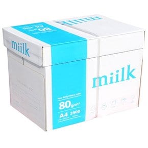 밀크 A4 80g 복사용지 1BOX 2500매 A4용지