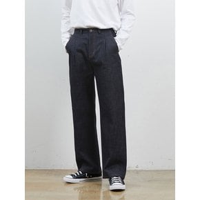 DENIM SELVEDGE WIDE ONE TUCK PANTS INDIGO