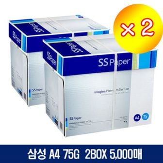  삼성물산 프리미엄카피 A4 75g 2500매 2박스/5000매