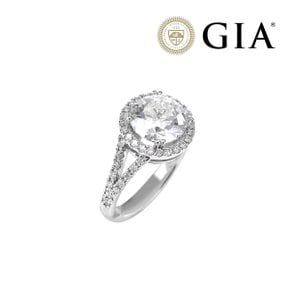 14k GIA 3.34ct E SI1 랩다이아몬드 3캐럿 더 글로리 링