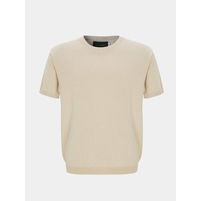 KT011 워셔블 라운드 넥 니트_beige