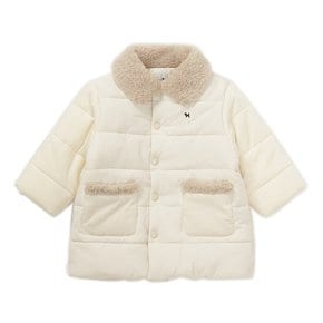 [여주점] [오프라벨 여주점] 블루독베이비 (BE) 코듀로이 매치 패딩 롱 점퍼A (44C14-113-16)