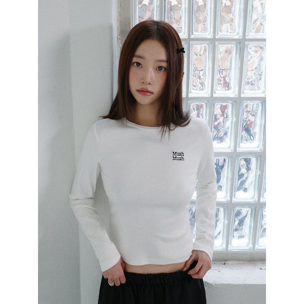 레이스 포인트 크롭 티셔츠 [3color]