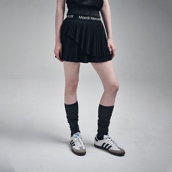 Mardi Mercredi Actif [마르디메크르디악티프]MESH COMBO TIERED MINI SKIRT_BLACK/LFK41VSK001BK