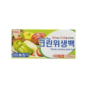 KT 크린 위생 롤백 소 100매 17X25cm