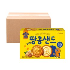 크라운 국희 고소한 우도 땅콩샌드 (대) 279g 12개