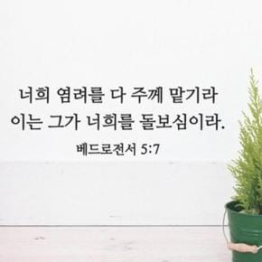 아트박스/단비디자인 베드로전서 5장7절 성경 레터링