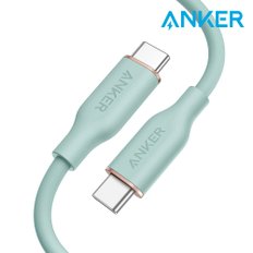 플로우 USB C to C 100W PD 고속충전 케이블 90cm 민트 그린