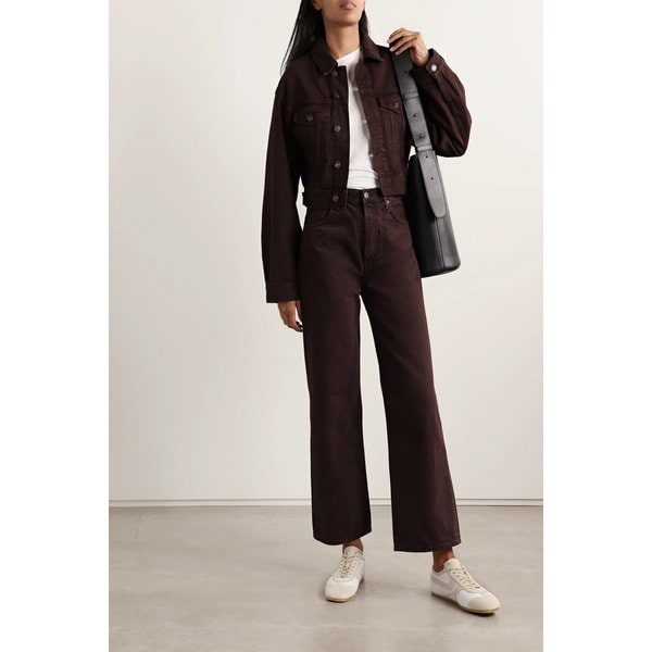 렌 하이웨이스트 와이드 진 브라운 46376663162898776