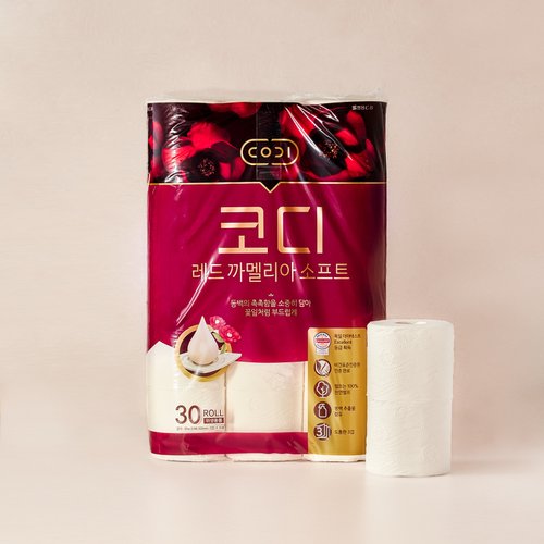 [SSG] 코디 레드 까멜리아 소프트 화장지 30m*30롤