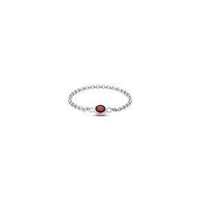 Polka Praha Garnets Chain Ring(white gold)