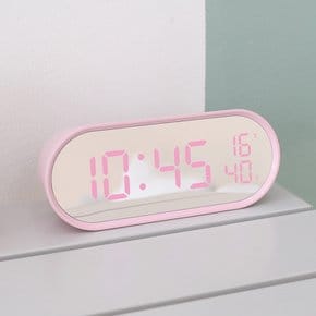 팝 미러클락 빅 LED 시계(핑크)