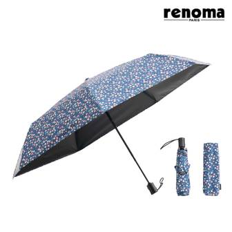 레노마 잔꽃 패턴 자외선 차단 차광율 99.9 암막 방풍 3단 완자동 양우산 (우산 겸 양산) RSA55-2501