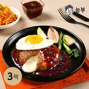 두툼 치즈함박스테이크 매콤바베큐소스 180g 3팩