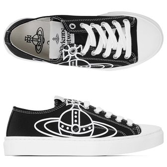 비비안웨스트우드 [부산점] 25FW 블랙 플림솔 로우탑 2.0 스니커즈 75020005W W015B N401