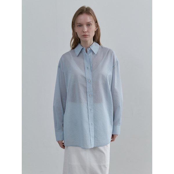 [시크릿 기획전]nPIN STRIPE OVERSHIRT_BLUE