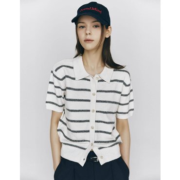 지오다노 NEW 여자 부클 폴로넥 반팔 가디건 12GG 355527