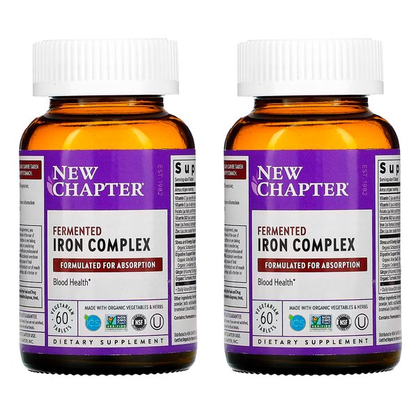 New Chapter Iron Supplement 뉴 챕터 철분 컴플렉스 60정 2개