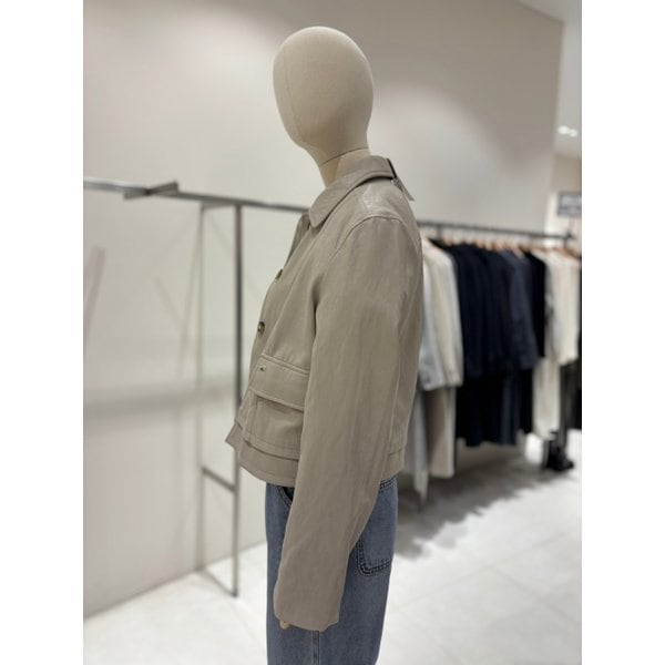 [부산점] 밑단 레이어드 페이크레더 점퍼 (NJL6SM298)