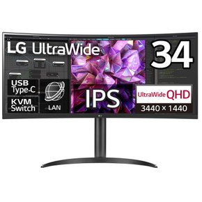 LG 34WQ75C-B 34 모니터 디스플레이 인치곡면형 울트라 와이드(3440×1440)IPS 안티글레어HDRLAN