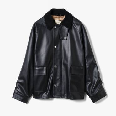 샌프란시스코마켓 ADORNI 아도르니 RAGLAN SLEEVE LEATHER BLOUSON BLACK AIE2M20000A98
