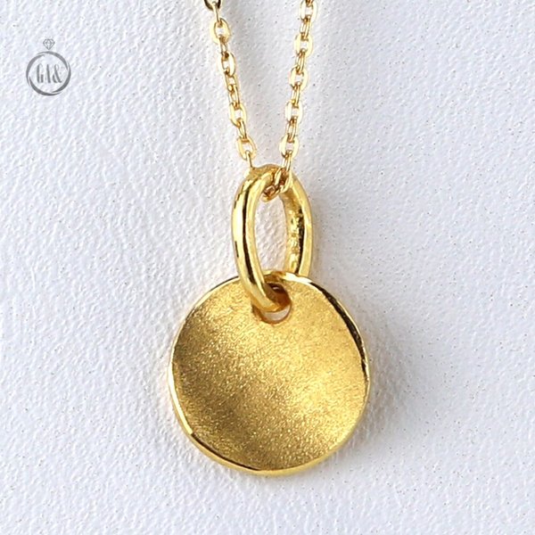 [가앤] 24k순금 무광 원형 코인 목걸이3.75g