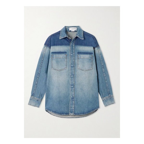 오버사이즈 데님 셔츠 미드 데님 1647597338669862