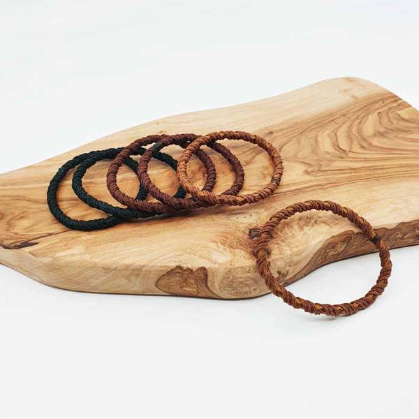 솔리드 꼬임 머리끈 6P