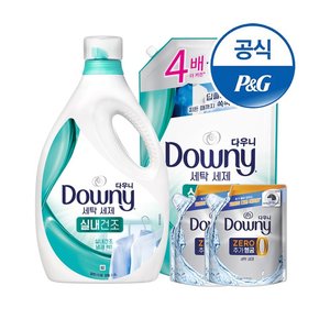 세탁 세제 실내건조 2.8L + 리필 1.8L + 200ml 2개 증정